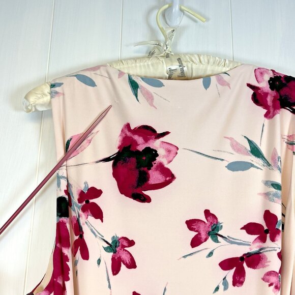 Lauren Ralph Lauren Women's Carana Floral Dress Size 16‎ Faux Wrap Feminine Pink - Picture 15 of 15